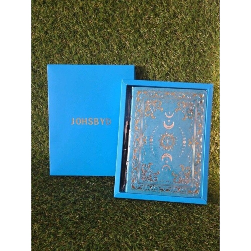 Foil Embossed Writing Journal with Pen and gift box - Teal Color